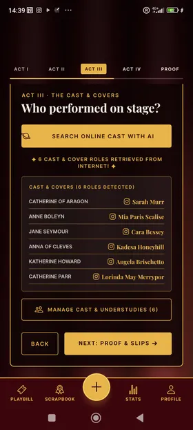Find the cast screen